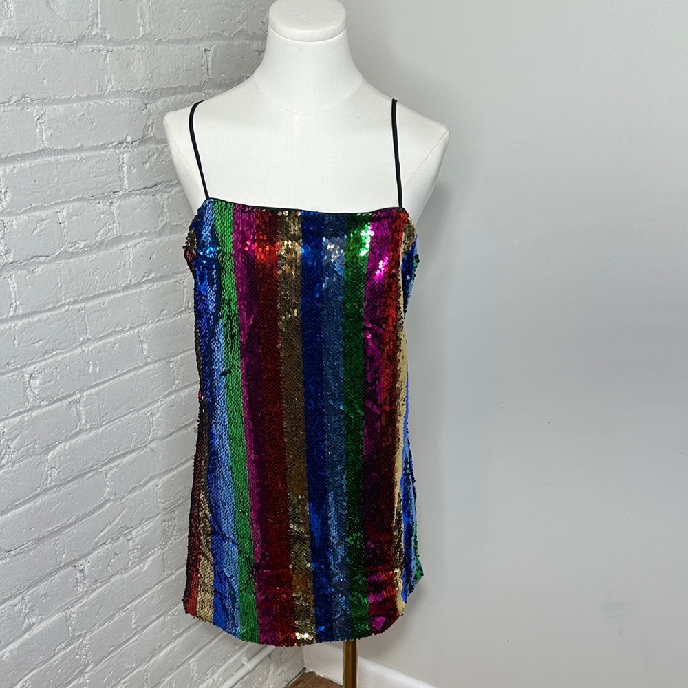 Forever 21 Multicolor Sequin Cocktail Dress, Size Medium
